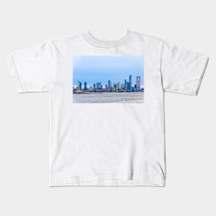 Statue of Liberty Jersey City Skyline Kids T-Shirt